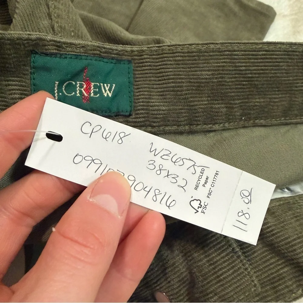 J crew retro olive 1040 Athletic Tapered-fit five-pocket stretch corduroy 38x32